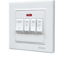 کلید کولر مدل برلیان پلکسی سفید