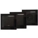 کلید و پریز برلیان پلکسی مشکی - پریز-ارت-ups