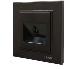 کلید و پریز برلیان پلکسی مشکی - سوکت-تلفن-تک