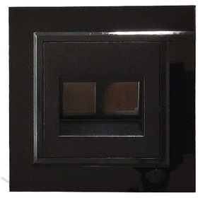 کلید و پریز برلیان پلکسی مشکی - سوکت-شبکه-cat6cat6